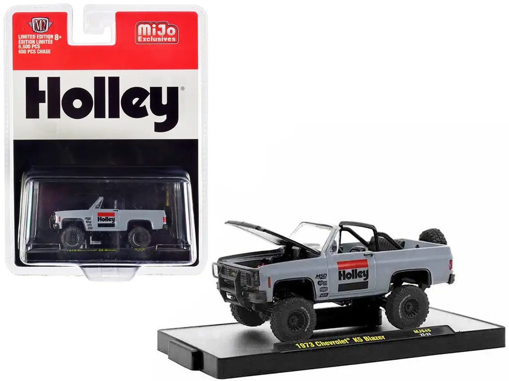 Limited Edition 1973 Chevrolet K5 Blazer Diecast Model – Holley Gray 1/64 by M2 Machines