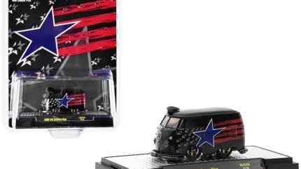 1960 Volkswagen Delivery Van Diecast 1/64 - Black Stars & Stripes Limited Edition by M2 Machines