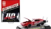 1969 Dodge Charger Daytona HEMI #40 Flowmaster Red Diecast Model 1/64 Limited Edition by M2 Machines