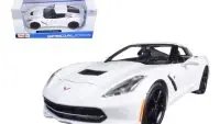 Buy 2014 Chevrolet Corvette Stingray C7 White 1/24 Diecast Model by Maisto