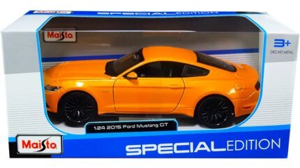 Buy 2015 Ford Mustang GT 5.0 Orange Metallic 1/24 Diecast Model by Maisto