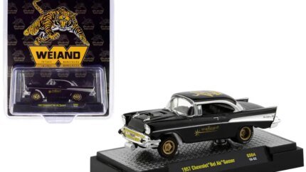 1957 Chevrolet Bel Air Gasser Black Weiand Hobby Exclusive 1/64 Diecast Model by M2 Machines - Limited Edition 3600 Pieces