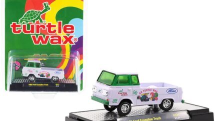 1965 Ford Econoline Pickup Truck "Turtle Wax" White and Green Limited Edition to 4400 pieces Worldwide 1/64 Diecast Model Car by M2 Machines