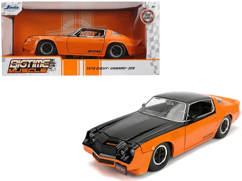 1979 Chevrolet Camaro Z28 Black & Orange Diecast Model 1/24 by Jada – Bigtime Muscle