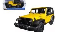 2014 Jeep Wrangler Willys Yellow 1/18 Diecast Model Car by Maisto - Collectible Toy