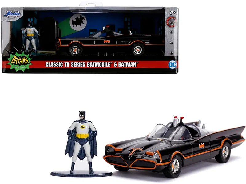 1966 Batmobile & Diecast Batman Figurine – Classic TV Series 1/32 Model by Jada