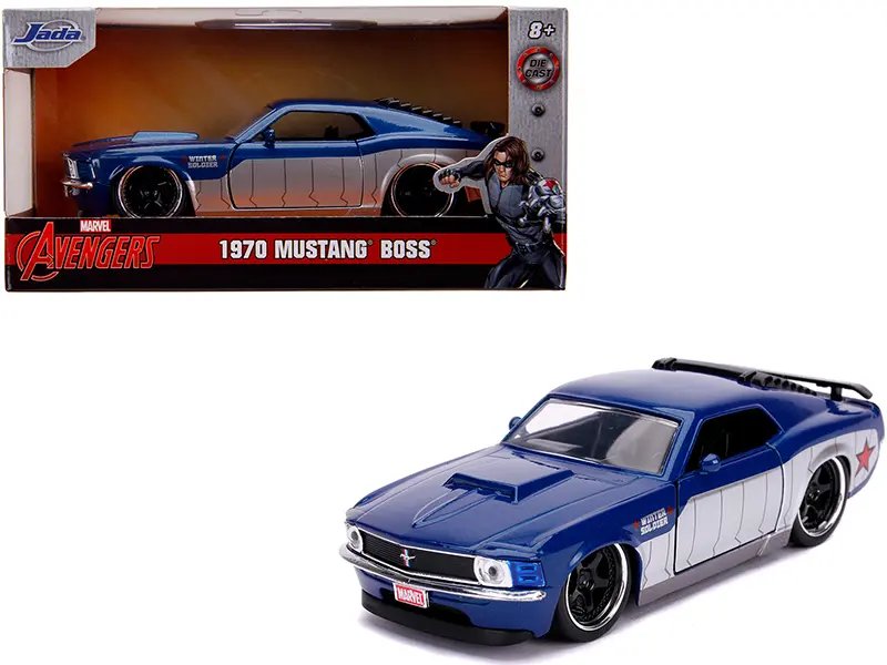 1970 Ford Mustang Boss ‘Winter Soldier’ Marvel Diecast Model 1/32 by Jada