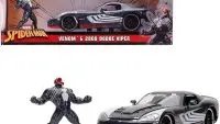 2008 Dodge Viper SRT10 Dark Gray Spider-Man Marvel 1/24 Diecast Model by Jada