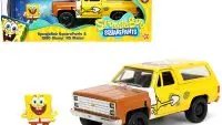 1980 Chevrolet K5 Blazer with SpongeBob Figurine - Jada Hollywood Rides 1/32 Diecast Model