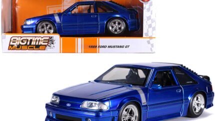 1989 Ford Mustang GT 5.0 Candy Blue Diecast Model 1/24 by Jada - Bigtime Muscle Collectible