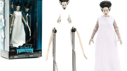 The Bride of Frankenstein 6" Moveable Figurine with Chains and Alternate Head and Hands "Universal Monsters" Series by Jada