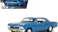 1966 Chevrolet Chevelle SS 396 Blue Metallic 1/24 Diecast Model by Maisto