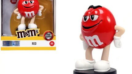 Red M&M's 4.5" Diecast Figurine "Metalfigs" Series by Jada
