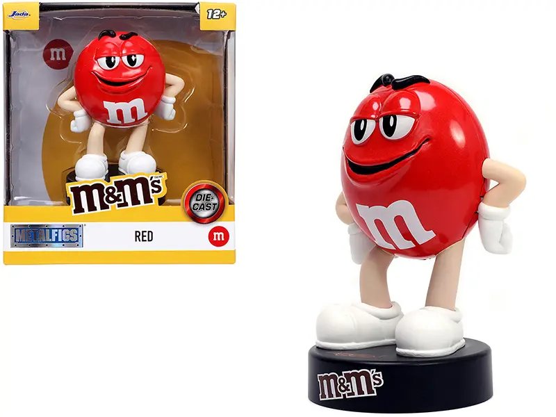 Red M&M’s 4.5″ Diecast Figurine “Metalfigs” Series by Jada
