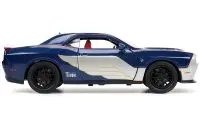 2015 Dodge Challenger SRT Hellcat Dark Blue w/ Red Interior & Thor Diecast Figure 1/24 Model by Jada