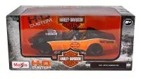1970 Chevrolet Corvette Harley Davidson Black/Orange 1/24 Diecast Model by Maisto
