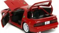 1985 Mazda RX-7 RHD Red with Trix Rabbit Diecast - Hollywood Rides 1/24 by Jada