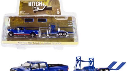 2020 Ram 2500 Laramie Pickup Truck with Mopar Stripes & Tandem Car Trailer Hitch