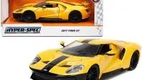 2017 Ford GT Yellow Diecast Model Car 1/24 by Jada - Hyper-Spec Series