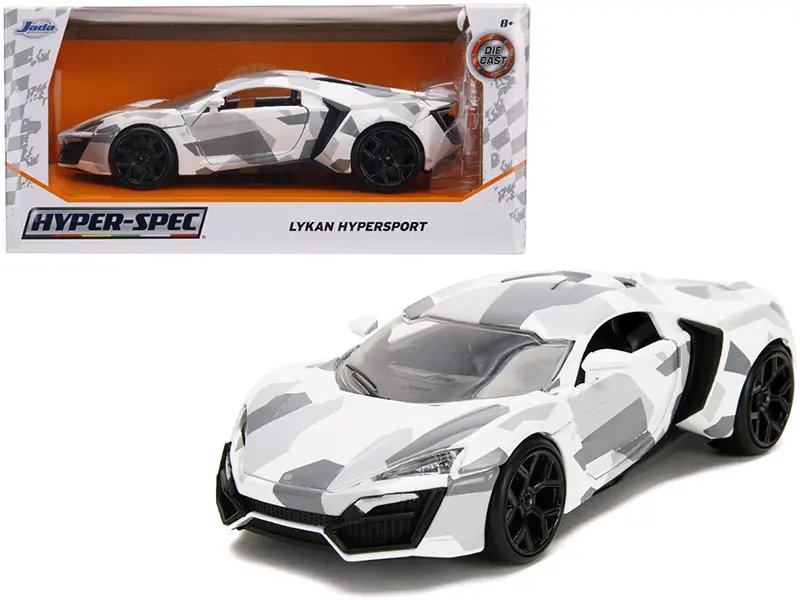 Lykan Hypersport White Camouflage 1/24 Diecast Model by Jada – Hyper-Spec Collectible