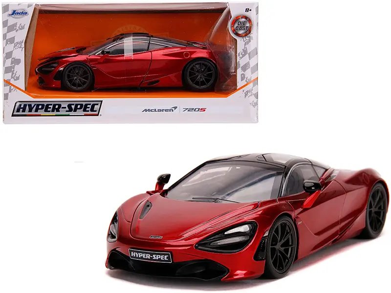 McLaren 720S RHD Candy Red Diecast Model Car 1/24 by Jada – Hyper-Spec Series