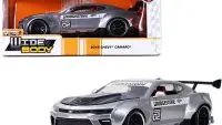 2016 Chevrolet Camaro Widebody #02 Bridgestone Silver Diecast Model by Jada - Bigtime Muscle 1/24