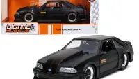 1989 Ford Mustang GT Diecast Model - Matt Black & Red Stripes by Jada