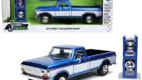 1979 Ford F-150 Custom Pickup Truck Diecast Model - Candy Blue & White, Extra Wheels, 1/24 Scale by Jada