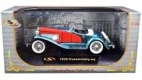 1935 Duesenberg SSJ Convertible Diecast Model 1/32 - Blue & Red by Signature Models