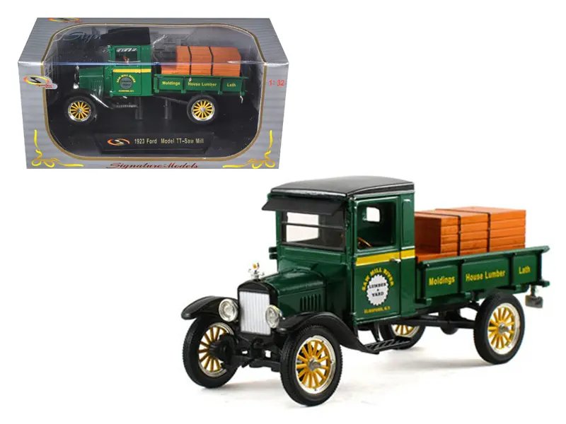 Vintage 1923 Ford Model TT Lamber Truck Green 1/32 Diecast by Signature Models