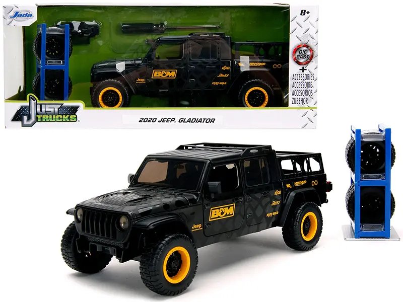 Diecast Model Cars wholesale toys dropshipper drop shipping 2020 Jeep Gladiator Pickup Truck Black B&M Graphics Extra Wheels Just Trucks Series 1/24 Jada 32423 drop shipping wholesale drop ship drop shipper dropship dropshipping toys dropshipper diec 2020 Jeep Gladiator Pickup Truck: Unleash Adventure with Power and Style