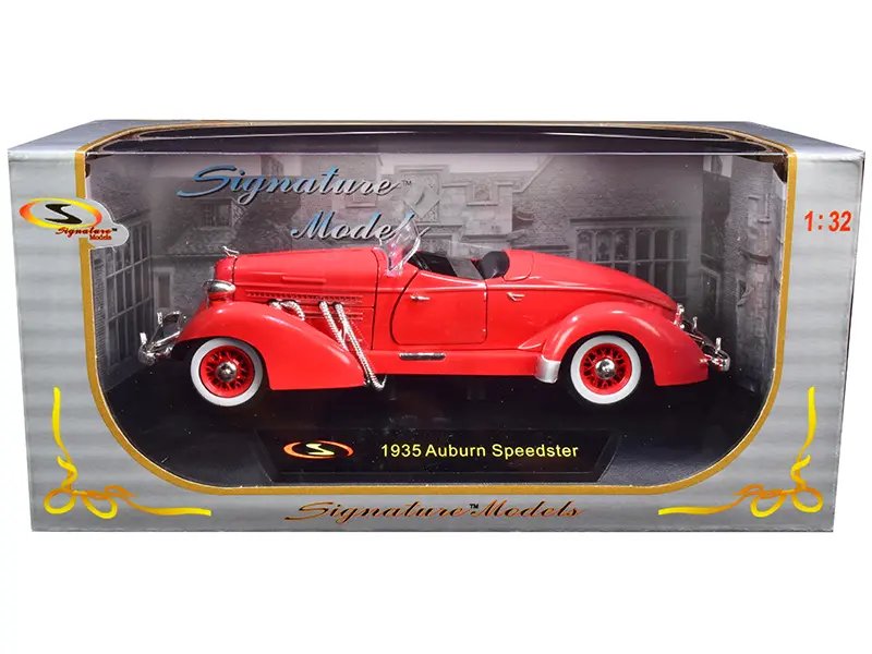 1935 Auburn Speedster Coral Red 1/32 Diecast Model Car by Signature Models – Vintage Collectible
