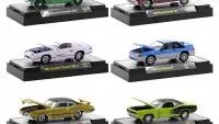 "Detroit Muscle" Set of 6 Cars IN DISPLAY CASES Release 62 Limited Edition to 8400 pieces Worldwide 1/64 Diecast Model Cars by M2 Machines