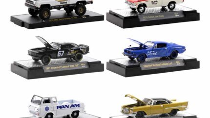 Limited Edition M2 Machines Auto Meets Set of 6 Diecast Cars in Display Cases - Release 64, Only 9600 Worldwide