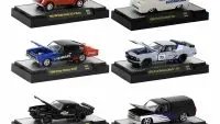 Limited Edition Detroit Muscle 1/64 Diecast Model Cars Set of 6 by M2 Machines - Release 66 Display Case