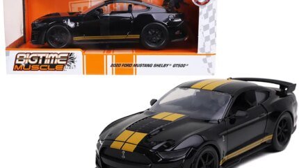 2020 Ford Mustang Shelby GT500 Black & Gold 1/24 Diecast Model by Jada - Bigtime Muscle