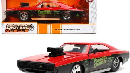 1970 Dodge Charger R/T "Voodoo Charger" Red and Black "Bigtime Muscle" Series 1/24 Diecast Model Car by Jada