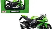2010 Kawasaki Ninja ZX-10R Green 1/12 Diecast Model with Display Stand by Maisto