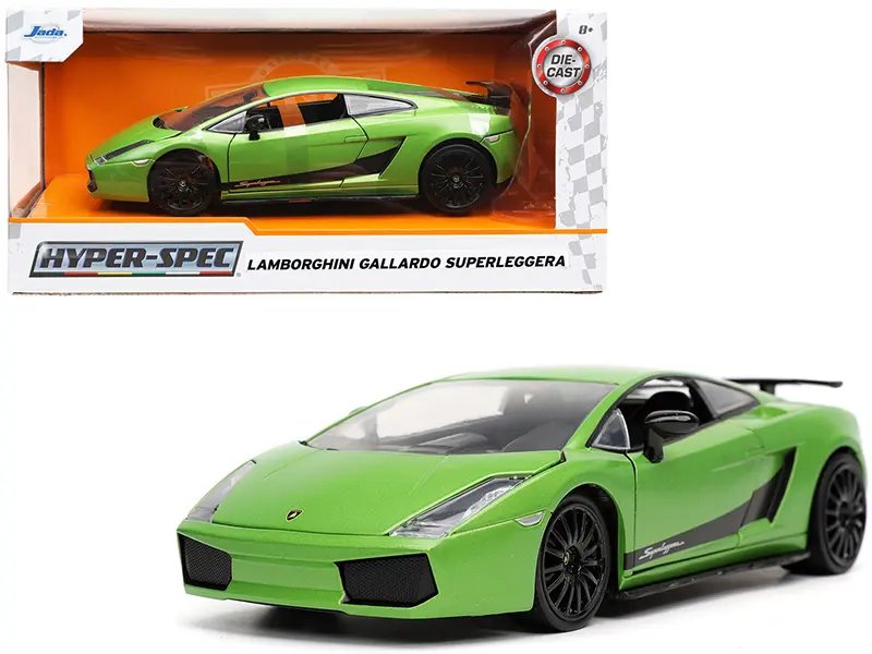 Exclusive Lamborghini Gallardo Superleggera Green Metallic Diecast Model 1/24 by Jada