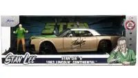 1963 Lincoln Continental Gold & Silver Metallic w/ Green Hood + Stan Lee Figure - 1/24 Diecast Model by Jada