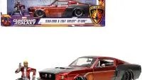 1967 Ford Mustang Shelby GT-500 with Star-Lord Figurine - Marvel Guardians of the Galaxy 1/24 Diecast by Jada