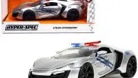 Lykan Hypersport Police Diecast Model 1/24 - Silver & Blue Highway Patrol by Jada