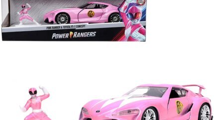 Toyota FT-1 Concept Pink Metallic & Pink Ranger Diecast Model - Power Rangers Hollywood Rides 1/32 by Jada