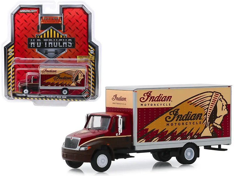 Greenlight 1/64 Diecast International Durastar Box Van – Indian Motorcycle H.D. Trucks Series 17