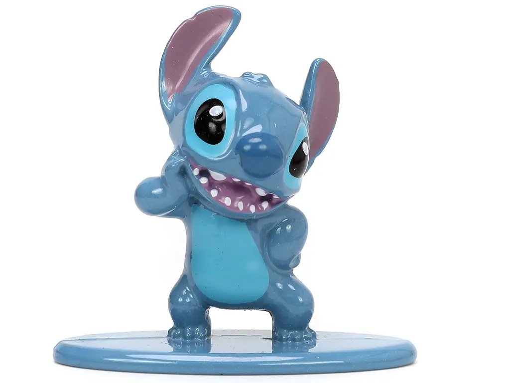 Volkswagen Beetle Matt Blue Weathered & Stitch Diecast Figure | Hollywood Rides 1/32 Model by Jada