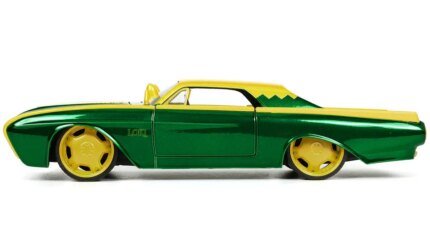 1963 Ford Thunderbird Diecast Model Car with Loki Figure - Marvel Series by Jada 1/24 Scale