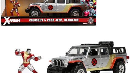 2020 Jeep Gladiator Silver & Colossus X-Men Diecast Model - Jada Hollywood Rides 1/32