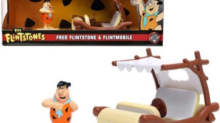 Fred Flintstone Flintmobile Diecast Model Car - The Flintstones Hollywood Rides 1/32 by Jada