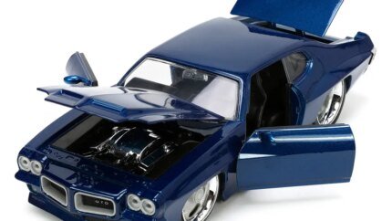 1971 Pontiac GTO Dark Blue Metallic Diecast Model 1/24 by Jada - Bigtime Muscle Series