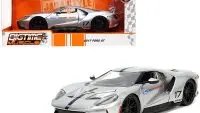 2017 Ford GT #17 Silver Metallic Diecast Model Car 1/24 by Jada – Bigtime Muscle Series